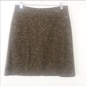 FRENCH CONNECTION | NEW! Brown Speckled Wool Blend Skirt Women’s Size 6